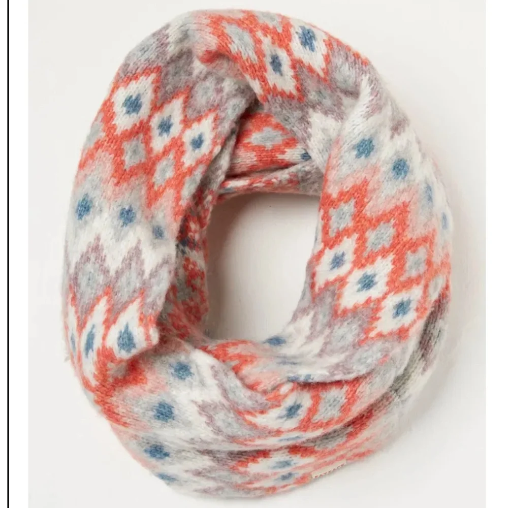 FatFace Frankie Fairisle Snood Grey Marl